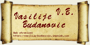 Vasilije Budanović vizit kartica